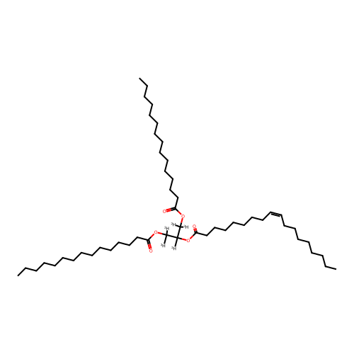 1,3-dipentadecanoyl-2-(9Z-octadecenoyl)-glycerol (d5) structure