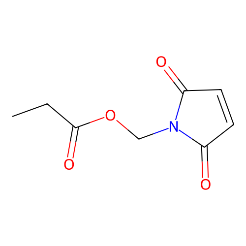 (2,5-dioxo-2,5-dihydro-1H-pyrrol-1-yl)methyl propionate structure