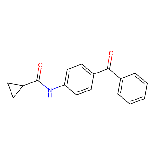 N-(4-benzoylphenyl)cyclopropanecarboxamide structure