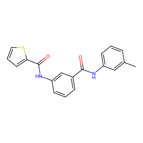 N-[3-(3-toluidinocarbonyl)phenyl]-2-thiophenecarboxamide structure