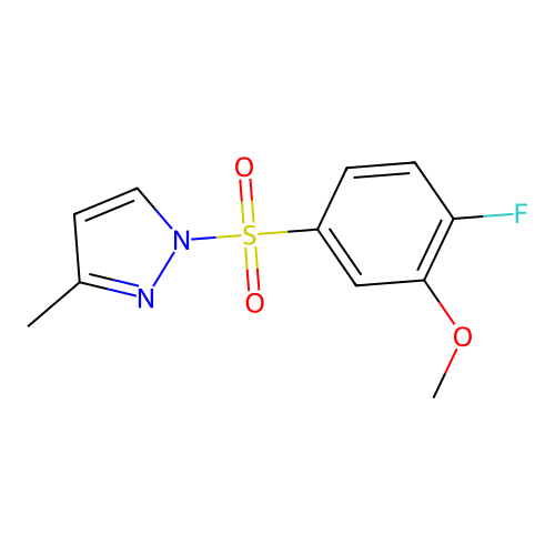 1-(4-Fluoro-3-methoxyphenyl)sulfonyl-3-methylpyrazole structure