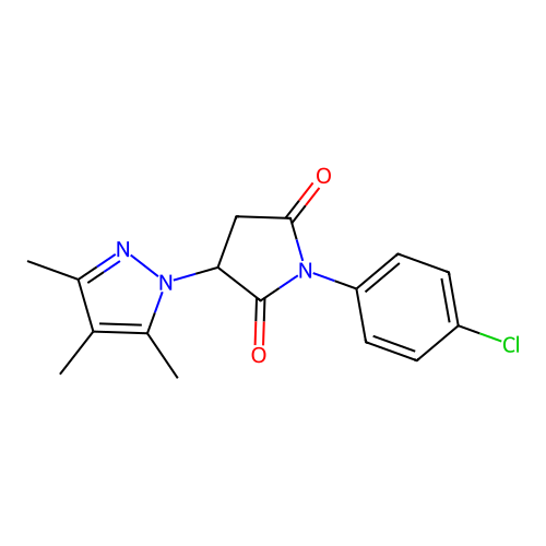 1-(4-Chlorophenyl)-3-(3,4,5-trimethylpyrazol-1-yl)pyrrolidine-2,5-dione structure