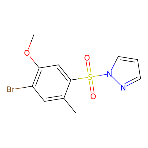 1-(4-Bromo-5-methoxy-2-methylphenyl)sulfonylpyrazole structure