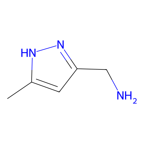 (3-methyl-1H-pyrazol-5-yl)methanamine structure