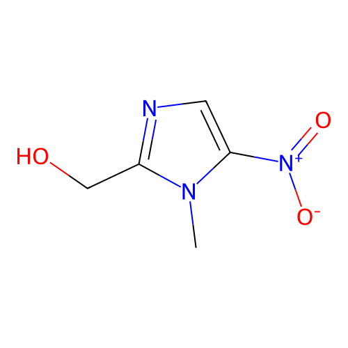 2-Hydroxymethyl-1-methyl-5-nitroimidazole structure
