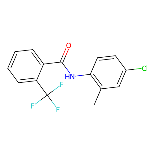 N-(4-chloro-2-methylphenyl)-2-(trifluoromethyl)benzamide structure