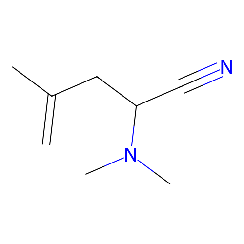 2-二甲氨基-4-甲基-4-戊烯腈 structure