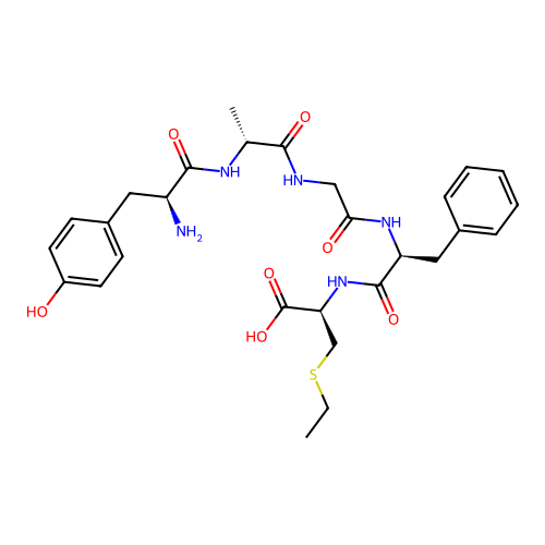 tyrosyl-alanyl-glycyl-phenylalanyl-cysteine S-ethyl ester structure