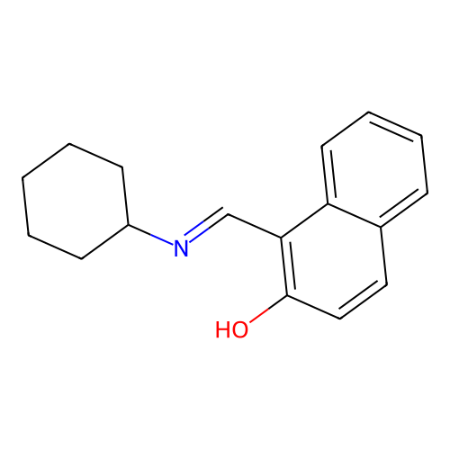 1-Cyclohexyliminomethyl-naphthalen-2-ol structure