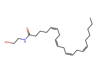 N-(2-羟基乙基)二十碳-5,8,11,14-四烯酰胺 structure