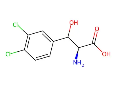 3,4-Dichloro-beta-hydroxy-L-phenylalanine structure