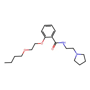 Benzamide, o-(2-butoxyethoxy)-N-(2-(1-pyrrolidinyl)ethyl)- structure