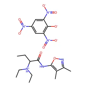 Butyramide, 2-(diethylamino)-N-(3,4-dimethyl-5-isoxazolyl)-, picrate structure
