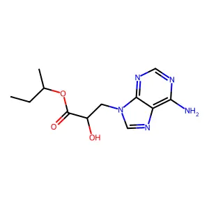 3-Adenin-9-yl-2-hydroxypropanoic acid isobutyl ester structure