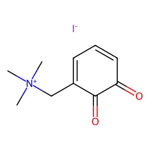 1,3-Cyclohexadiene-1-methanaminium, N,N,N-trimethyl-5,6-dioxo-, iodide structure