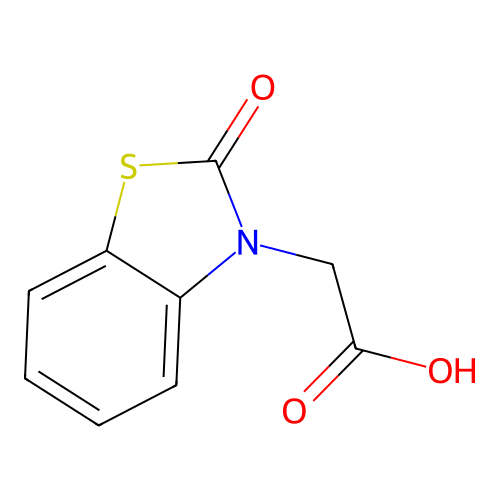 (2-oxo-1,3-benzothiazol-3(2H)-yl)acetic acid structure