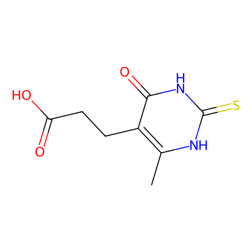 3-(2-Mercapto-4-methyl-6-oxo-1,6-dihydropyrimidin-5-yl)propanoic acid structure