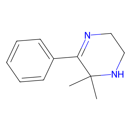 2,2-dimethyl-3-phenyl-5,6-dihydro-1H-pyrazine structure