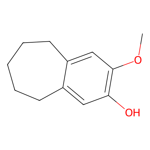 3-methoxy-6,7,8,9-tetrahydro-5H-benzo[7]annulen-2-ol structure
