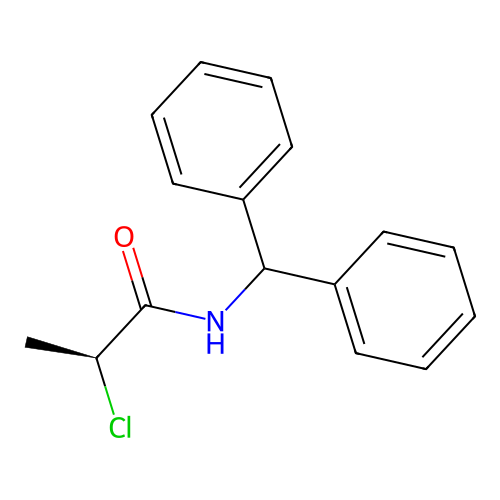 (2S)-N-benzhydryl-2-chloropropanamide structure