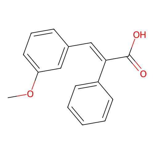 3-(3-Methoxyphenyl)-2-phenylprop-2-enoic acid structure