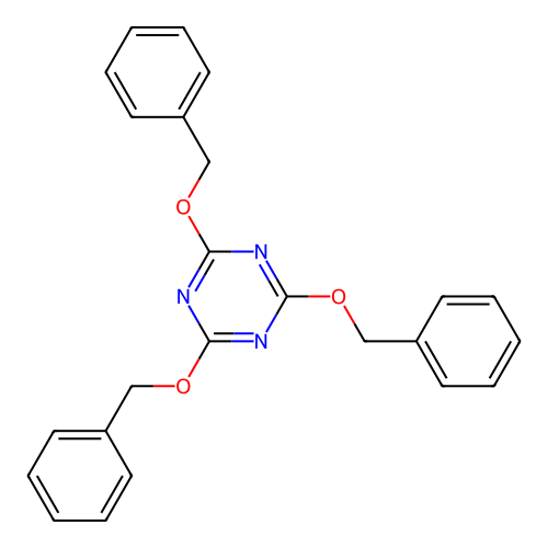 2,4,6-Tris(benzyloxy)-1,3,5-triazine structure