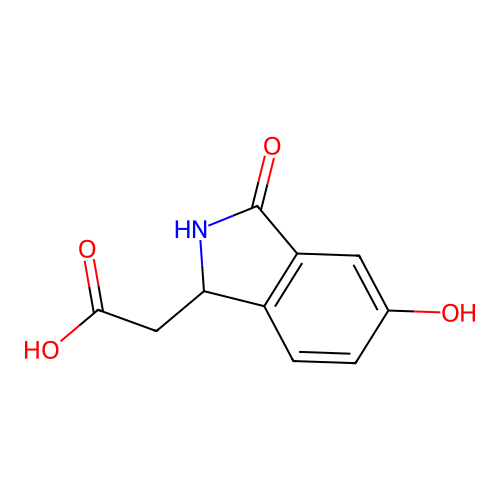 (5-Hydroxy-3-oxo-2,3-dihydro-1H-isoindol-1-YL)-acetic acid structure