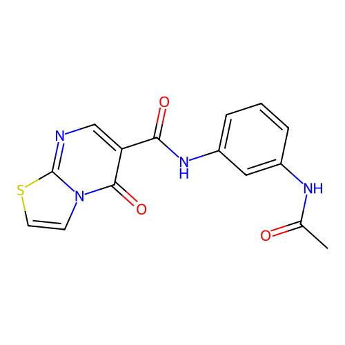 N-[3-(acetylamino)phenyl]-5-oxo-5H-[1,3]thiazolo[3,2-a]pyrimidine-6-carboxamide structure