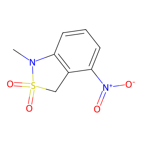 2,1-Benzisothiazole, 1,3-dihydro-1-methyl-4-nitro-, 2,2-dioxide structure