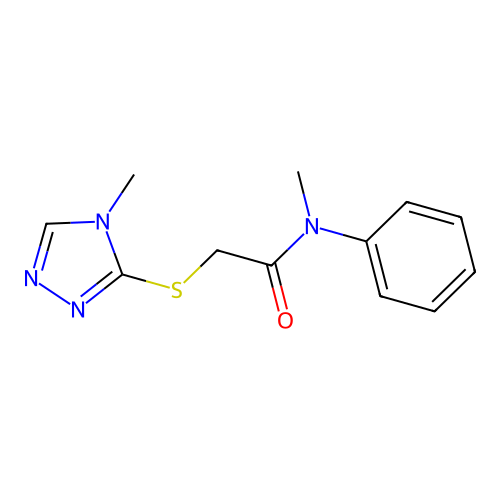 N-methyl-2-[(4-methyl-1,2,4-triazol-3-yl)sulfanyl]-N-phenylacetamide structure