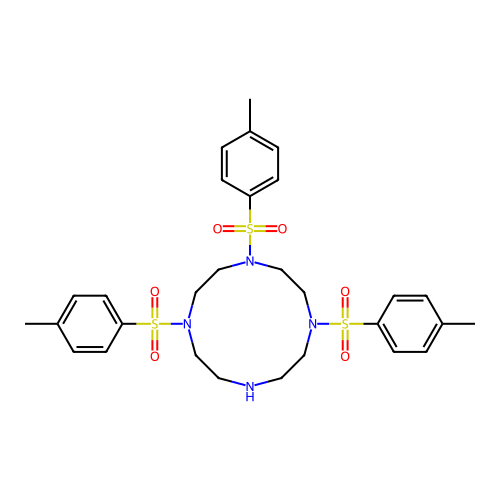 1,4,7-Tritosyl-1,4,7,10-tetraazacyclododecane structure