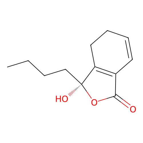 (3S)-3-butyl-3-hydroxy-4,5-dihydro-2-benzofuran-1-one structure