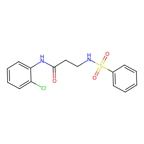 N-(2-chlorophenyl)-N~3~-(phenylsulfonyl)-beta-alaninamide structure