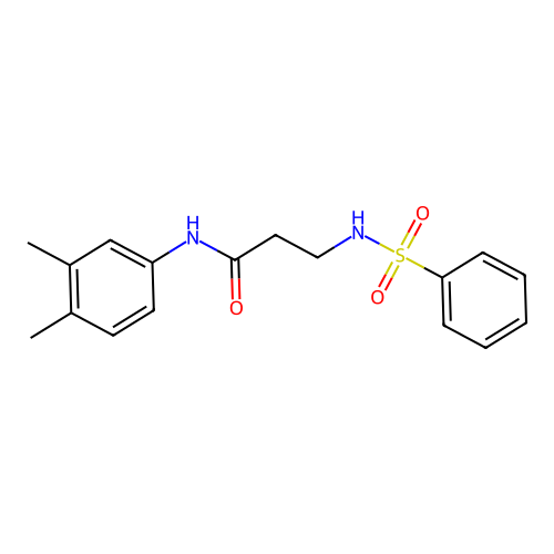 3-(benzenesulfonamido)-N-(3,4-dimethylphenyl)propanamide structure
