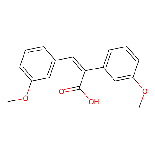(Z)-2,3-bis(3-methoxyphenyl)prop-2-enoic acid structure
