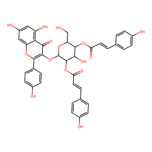 kaempferol-2,4-dicoumaroyl-3-O-glucoside structure