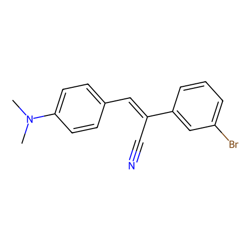 2-(3-Bromophenyl)-3-[4-(dimethylamino)phenyl]prop-2-enenitrile structure
