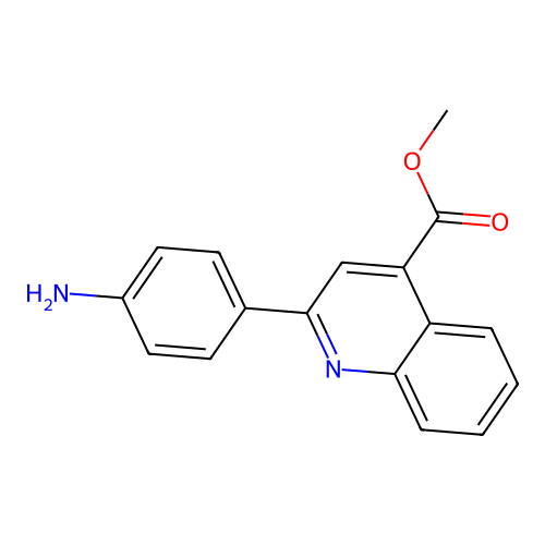 Methyl 2-(4-aminophenyl)quinoline-4-carboxylate structure