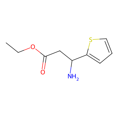 Ethyl 3-amino-3-(thiophen-2-yl)propanoate structure