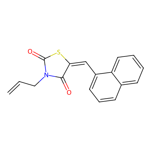 5-(1-Naphthalenylmethylene)-3-(2-propen-1-yl)-2,4-thiazolidinedione structure