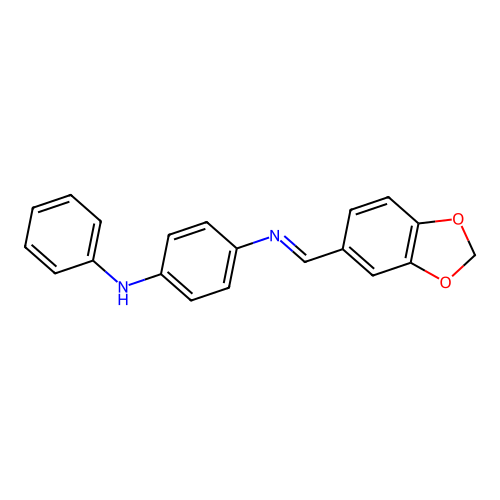 N-Phenyl-N'-piperonylidene-1,4-phenylenediamine structure