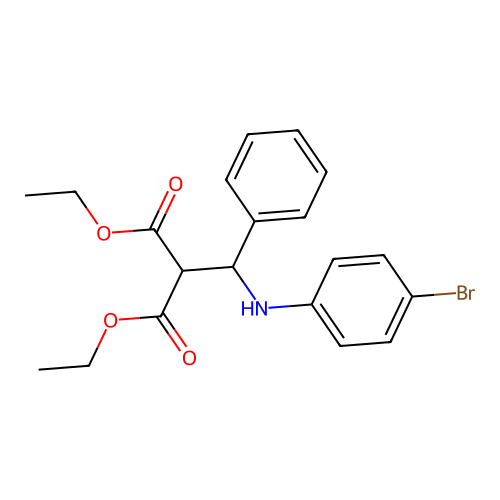 Diethyl [[(4-bromophenyl)amino](phenyl)methyl]malonate structure