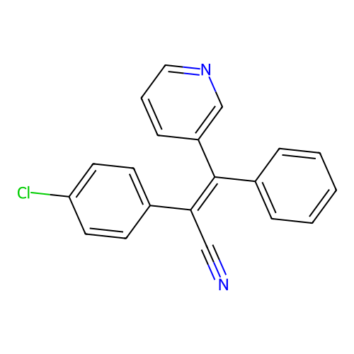 2-(4-Chlorophenyl)-3-phenyl-3-pyridin-3-ylprop-2-enenitrile structure