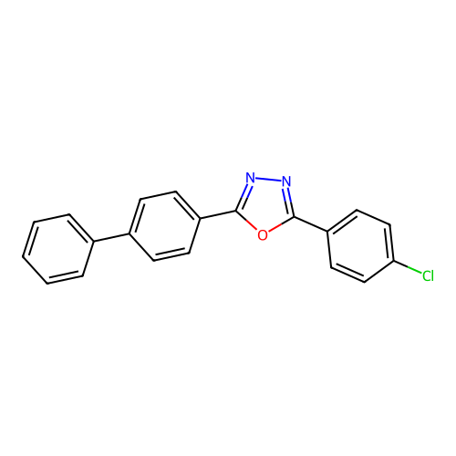 2-(4-Chlorophenyl)-5-(4-phenylphenyl)-1,3,4-oxadiazole structure