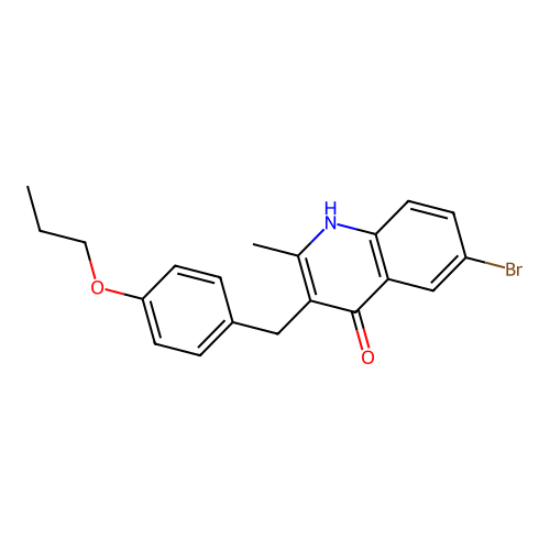 6-Bromo-2-methyl-3-(4-propoxybenzyl)quinolin-4-ol structure