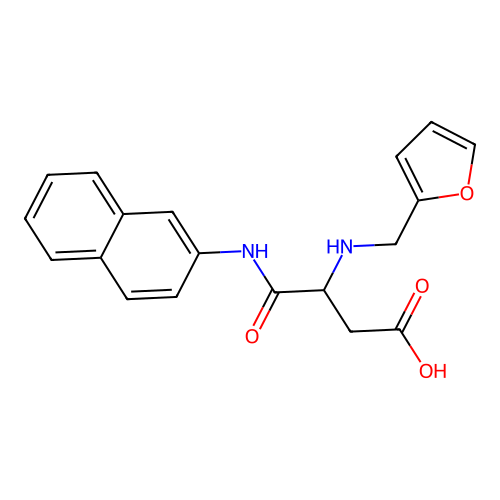 3-((Furan-2-ylmethyl)amino)-4-(naphthalen-2-ylamino)-4-oxobutanoic acid structure