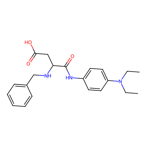 3-(Benzylazaniumyl)-4-[4-(diethylamino)anilino]-4-oxobutanoate structure