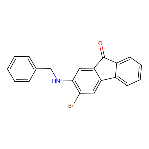 2-(benzylamino)-3-bromo-9H-fluoren-9-one structure