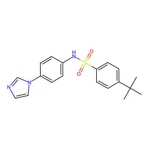 tert-Butylphenyl imidazolylphenyl sulfonamide structure