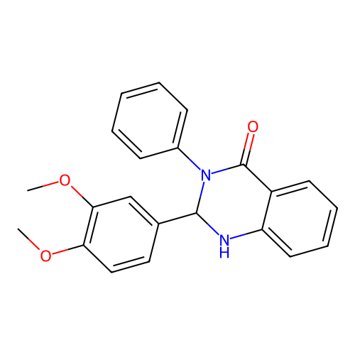 2-(3,4-dimethoxyphenyl)-3-phenyl-2,3-dihydroquinazolin-4(1H)-one structure